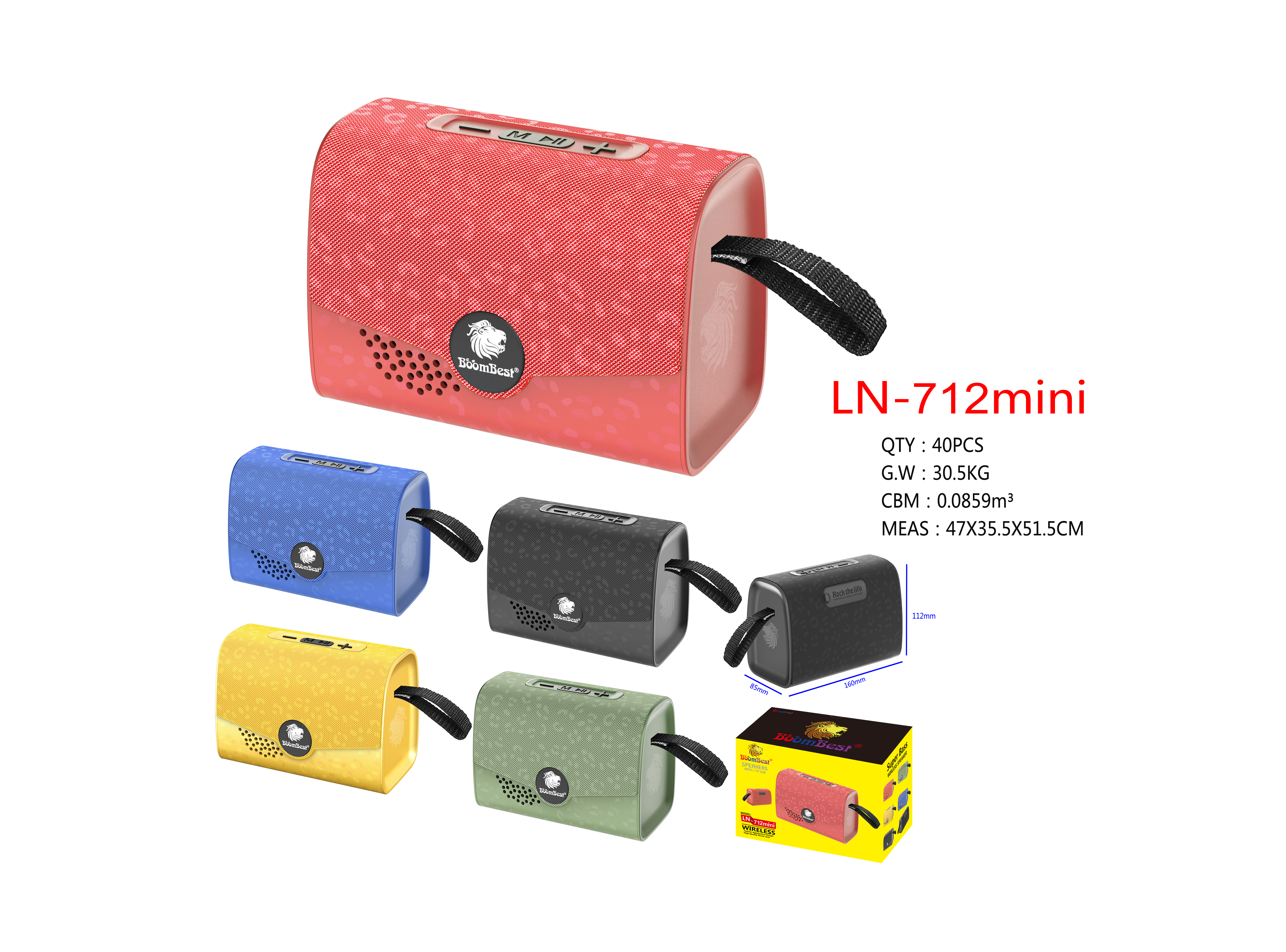 BoomBest Bluetooth Speaker - LN-712MINI